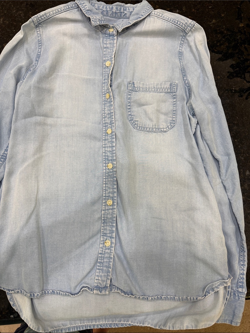 Mossimo Supply Co. Light Blue Denim-Style Button Down Shirt